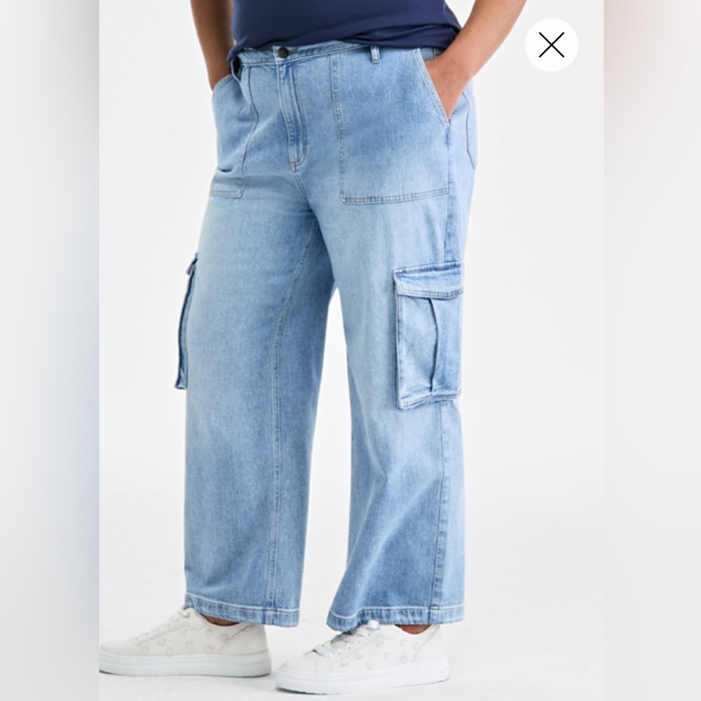 ON 34TH Blue Cargo Jeans